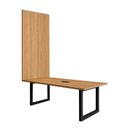 Ver imagem 2 de Conjunto Mesa de Reunião 180cm com Painel TV MDF Freijó e Preto