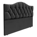 Ver imagem 1 de Cabeceira Box Queen Almofadada Capitonê Provençal Suede Grafite 160 X 120 Cm Rbl
