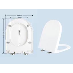 Tampa para Louças Sanitária com Fechamento Suave Turim:branco - 2