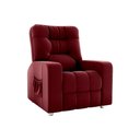Ver imagem 6 de Poltrona do Papai Reclinavel para Descanço Azera Matrix Cor:veludo Vinho