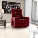 Ver imagem 2 de Poltrona do Papai Reclinavel para Descanço Azera Matrix Cor:veludo Vinho