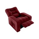 Ver imagem 3 de Poltrona do Papai Reclinavel para Descanço Azera Matrix Cor:veludo Vinho