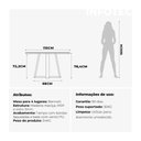 Ver imagem 7 de Conjunto de Jantar Bennett Redonda c/Vidro 4 Cadeiras Saga - Linho Off White - Linked 02