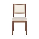 Ver imagem 5 de Conjunto de Jantar Bennett Redonda c/Vidro 4 Cadeiras Saga - Linho Off White - Linked 02