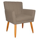 Ver imagem 1 de Poltrona Decorativa para Sala de Estar Cecília Suede Cappuccino - Montanaris Decor Md Montanaris Dec