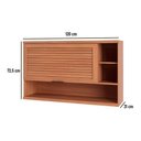 Ver imagem 3 de Armário Aéreo Cozinha Modulado Thela Macadâmia Nicho 1 Porta Ripada 120cm Freijo - Telasul