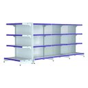 Ver imagem 1 de Kit 3 Gôndolas New Premium 1,37m Branca Centro 80/60 + Ponta 40/30