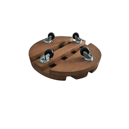 Suporte Vaso Redondo 28cm Rodas de Polipropileno Preta - 3