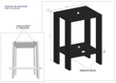 Ver imagem 4 de Mesa de Cabeceira Mesa de Apoio Mesa Auxiliar Mesa Lateral. Cor: Branco e Carvalho