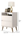 Ver imagem 2 de Mesa de Cabeceira Lotus Estilo Retro Pés Palito Cor Off White - JM Casa dos Moveis