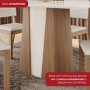 Ver imagem 3 de Sala de Jantar Orus 4 Lugares Tampo MDF Cadeiras Bella Suede Off White 120cm Móveis Henn