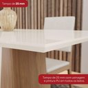 Ver imagem 6 de Sala de Jantar Orus 4 Lugares Tampo MDF Cadeiras Bella Suede Off White 120cm Móveis Henn