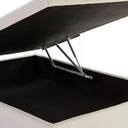 Ver imagem 2 de Base Box Baú Viúva Sp Móveis Sintético Bege - 45x128x188