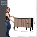 Ver imagem 3 de Gabinete Para Pia de Cozinha 120cm Madeira Colibri Cozimax Preto/Tamarindo