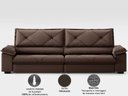 Ver imagem 6 de Sofá com Carregador Usb e Molas no Assento Retrátil Reclinável Maestro 2,10m Velosuede - Netsofas