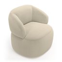 Ver imagem 6 de Poltrona Orgânica Giratória Living Glee Bouclê Bege - Desk Design