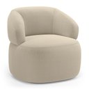 Ver mais imagens de Poltrona Orgânica Giratória Living Glee Bouclê Bege - Desk Design