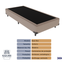 Ver imagem 2 de Cama Box Solteiro Bege+colchão Airtech Molas Ortobom