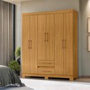 Ver imagem 1 de Guarda Roupa Casal 6 Portas 2 Gavetas Organizador para Quarto