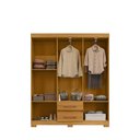 Ver imagem 3 de Guarda Roupa Casal 6 Portas 2 Gavetas Organizador para Quarto