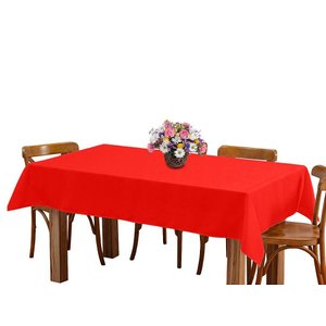 Toalha de mesa 6 Lugares 2,00m Retangular Oxford Vermelho