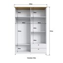 Ver imagem 6 de Guarda-Roupa Roupeiro Solteiro 4 Portas 2 Gavetas 120cm Branco e Ipê - Decibal