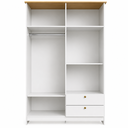 Ver imagem 4 de Guarda Roupa Solteiro 4 Portas 2 Gavetas 120cm RP2425 Branco/Ipê - Decibal