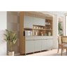 Kit de Cozinha Compacta Realeza C/ 6 Portas e 3 Gavetas 220cm Carvalho/cinza - Nesher - 1