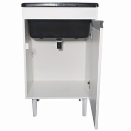 Gabinete para Lavanderia 53cm com Tanque 34 Litros + Sifão Cor: Tanque Preto - 5