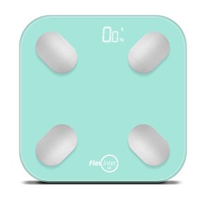 Balança Digital Smart Corporal com Bioimpedância App Android/ios Verde - Flexinter