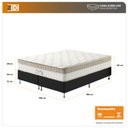 Ver imagem 3 de Cama Box Queen Preto + Colchão Molas Ensacadas Houston Pillow Inn 158x198x65cm