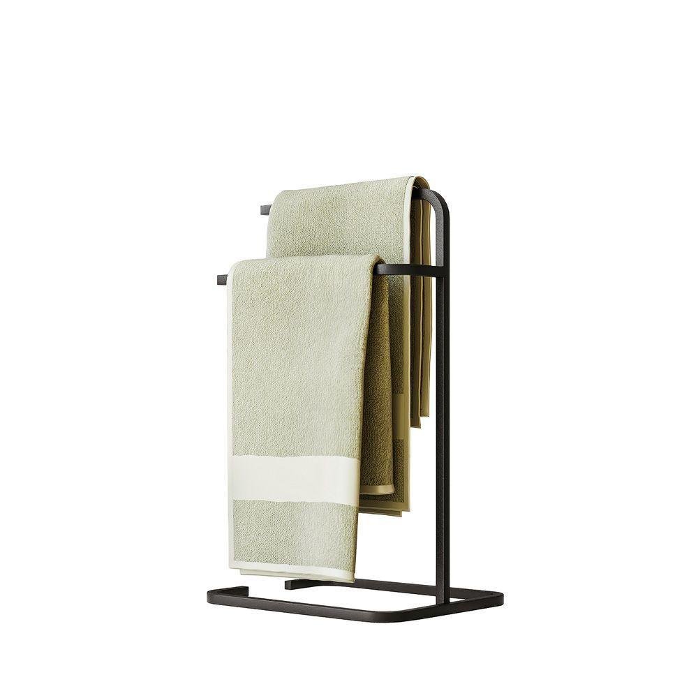 Porta Toalha Duplo Lavabo Bancada Preto Industrial Ka Moveis - 1