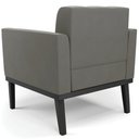 Ver imagem 7 de Poltrona Decorativa Base Madeira Preto Ana Suede Grafite - Ibiza