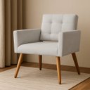 Ver imagem 2 de Poltrona para Sala Decorativa Mya Confortável Reforçada Suede