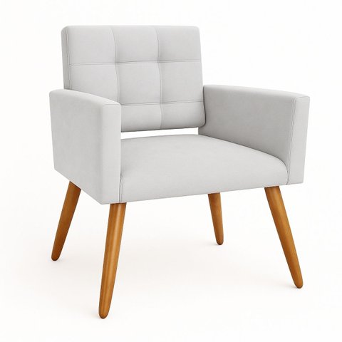 Poltrona para Sala Decorativa Mya Confortável Reforçada Suede
