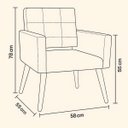 Ver imagem 7 de Poltrona para Sala Decorativa Mya Confortável Reforçada Suede