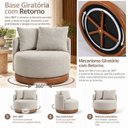 Ver imagem 7 de Poltrona Base Giratória com Retorno e Estofada com Almofadas Vilani Espresso Móveis