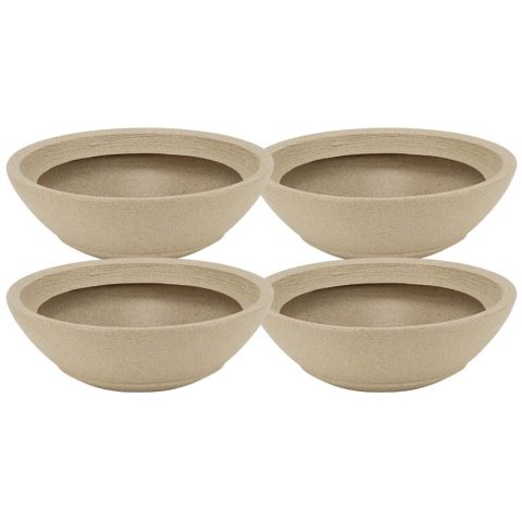 Kit 4 Vasos para Plantas Decorativo Tramontina Indi Plástico Areia Flores Folhagens Suculentas