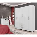 Ver imagem 7 de Guarda Roupa Casal 6 Portas 3 Gavetas 180cm Branco Megasul