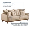 Ver imagem 4 de Sofá 3 Lugares 220cm Base em Madeiras Maciça Athena