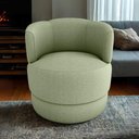 Ver imagem 4 de Poltrona Base Giratoria Marselha Boucle F494 Oliva Milani Store