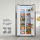 Ver imagem 6 de Geladeira Refrigerador Hq Frost Free Side By Side 460 Litros Inox Hq-460SBSFF