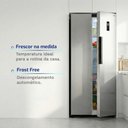 Ver imagem 5 de Geladeira Refrigerador Hq Frost Free Side By Side 460 Litros Inox Hq-460SBSFF
