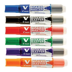 Pincel para Quadro Branco Recarregável Board Master 6 Unidades - Pilot