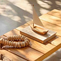 Escultura Barco em Madeira e Metal 20400-p Mart - 4