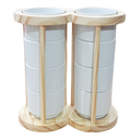 Ver imagem 6 de Kit Jogo 8 Xicaras Café/chá Hotel 200ml Empilháveis C/ Suporte Pinus - Porcelana Branca