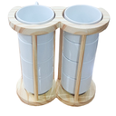 Ver imagem 7 de Kit Jogo 8 Xicaras Café/chá Hotel 200ml Empilháveis C/ Suporte Pinus - Porcelana Branca