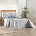 Ver imagem 1 de Kit Cobre Leito Colcha Marley Casal Dupla Face - Cinza