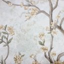 Ver imagem 1 de Papel de Parede Floral Bege e Cinza com Cola Inclusa