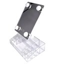 Ver imagem 2 de Espelho de Mesa Retrátil Porta Maquiagem Compartimentos